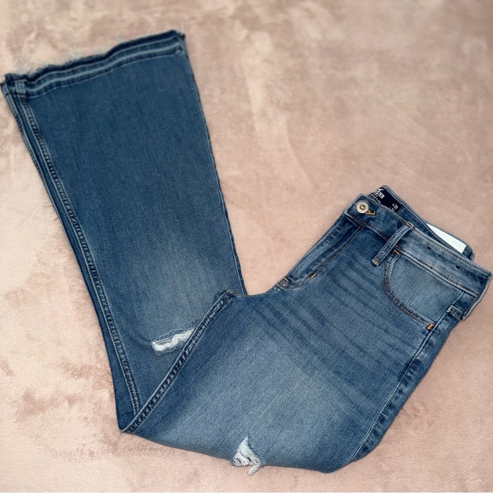 Hollister high rise vintage flare distressed Jean size 28/L31 - Picture 3 of 13